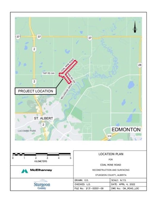 Coal Mine Road & Range Road 252 Sturgeon County