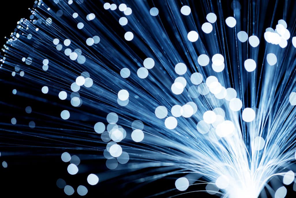 Blue fibre optics