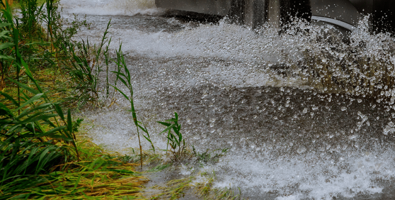 Flooding road