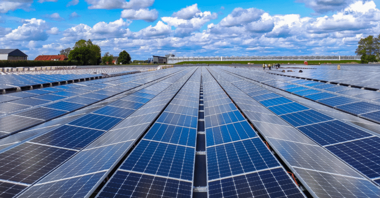 Field of solar panels