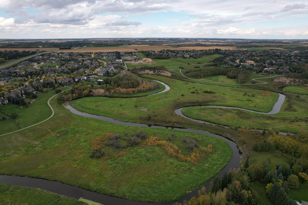 Aerial view of the Sturgeon Valley