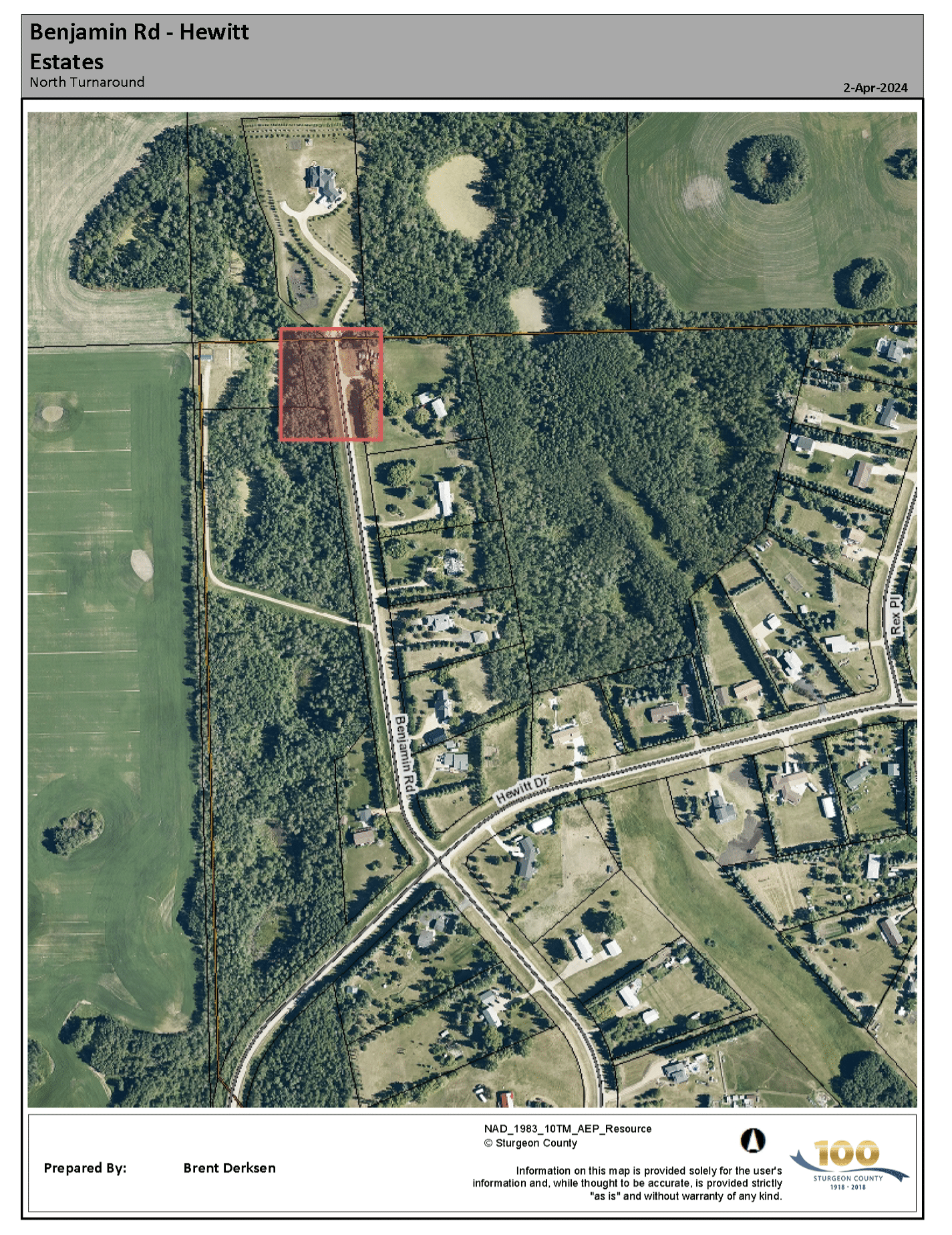Benjamin Road Hewitt Estates turnaround Sturgeon County