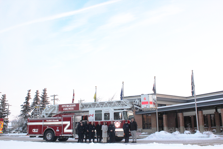council and fire crew and new truck