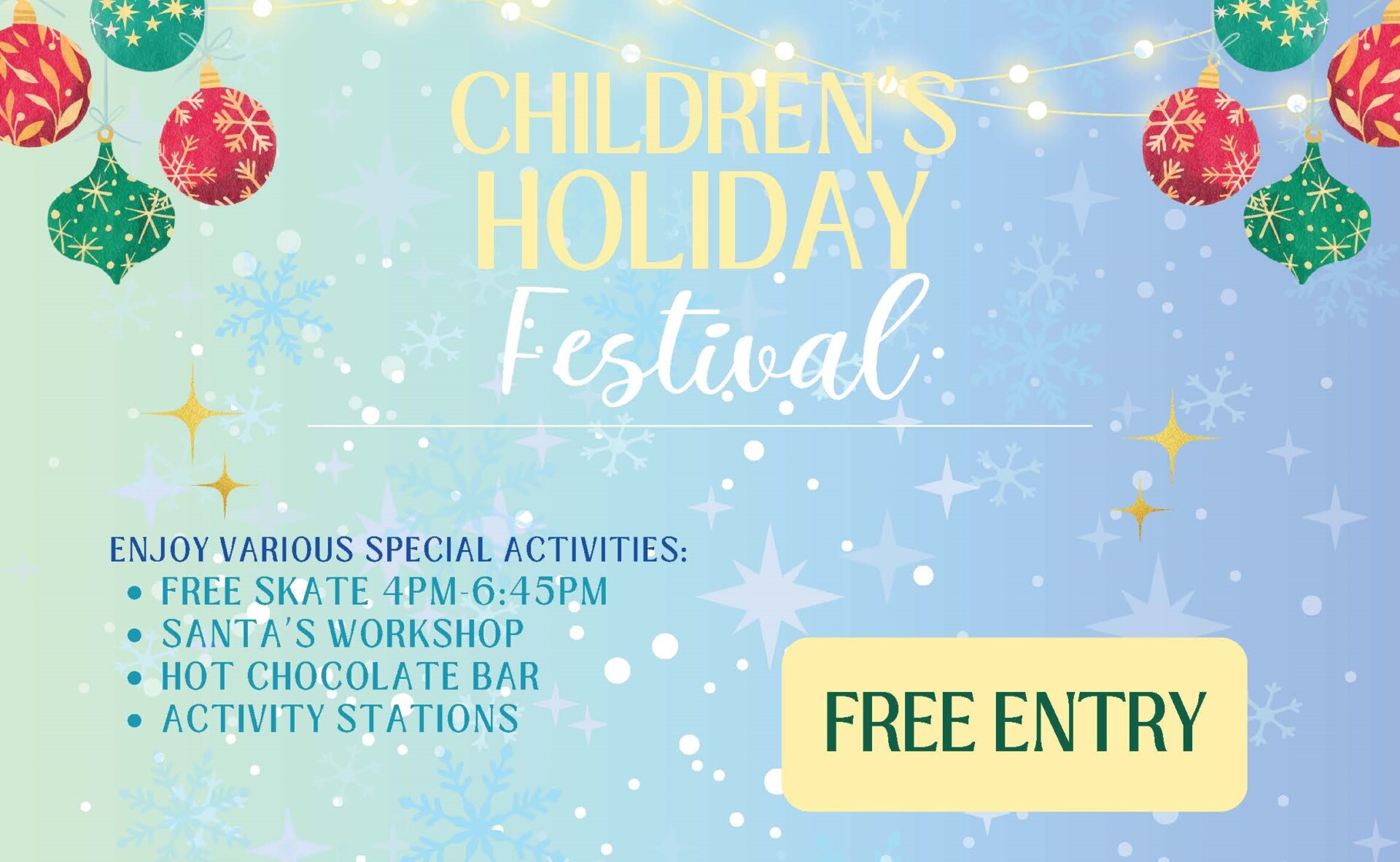 green christmas festival poster 1