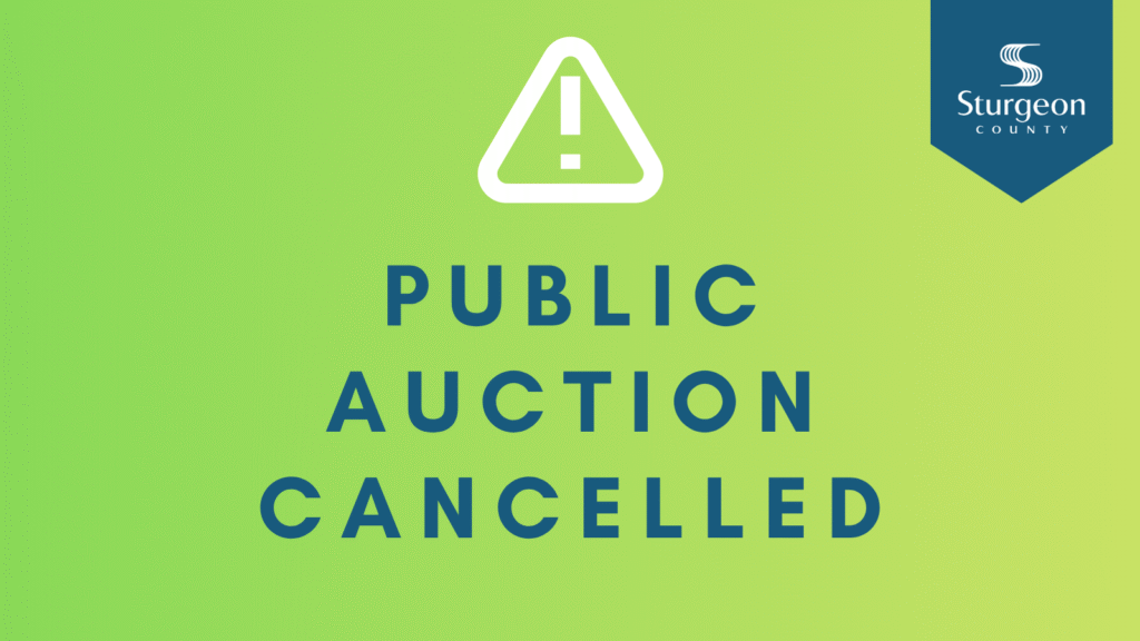Public Auction Cancelled